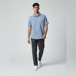 UNTUCKit NWOT Short Sleeve Button Down Shirt 100% Cotton Wrinkle Free